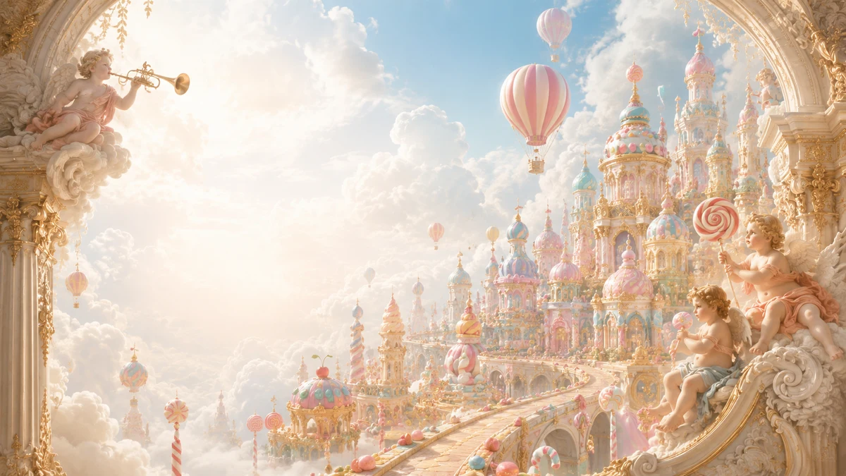 Visual development from Who Let the Kids in the Candy Kingdom?