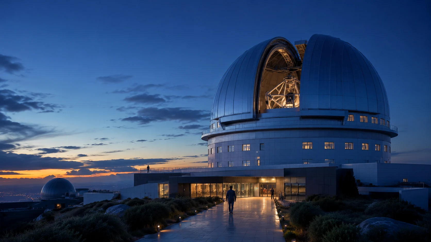 Research observatory representing discovery, institutional knowledge and controlled AI environments.