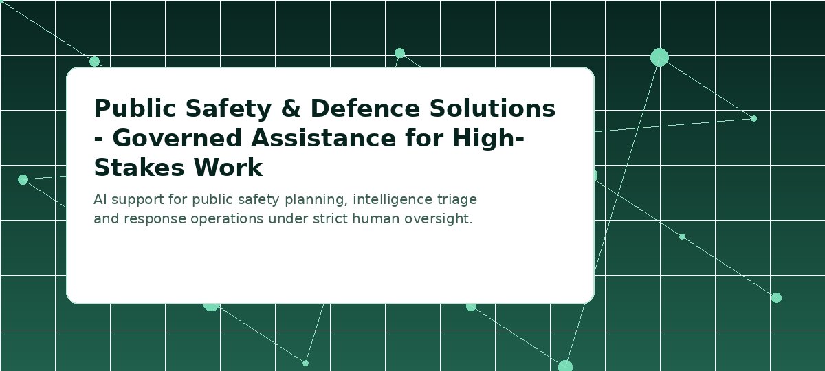 Visuel pour Sécurité publique et défense — assistance gouvernée pour missions sensibles