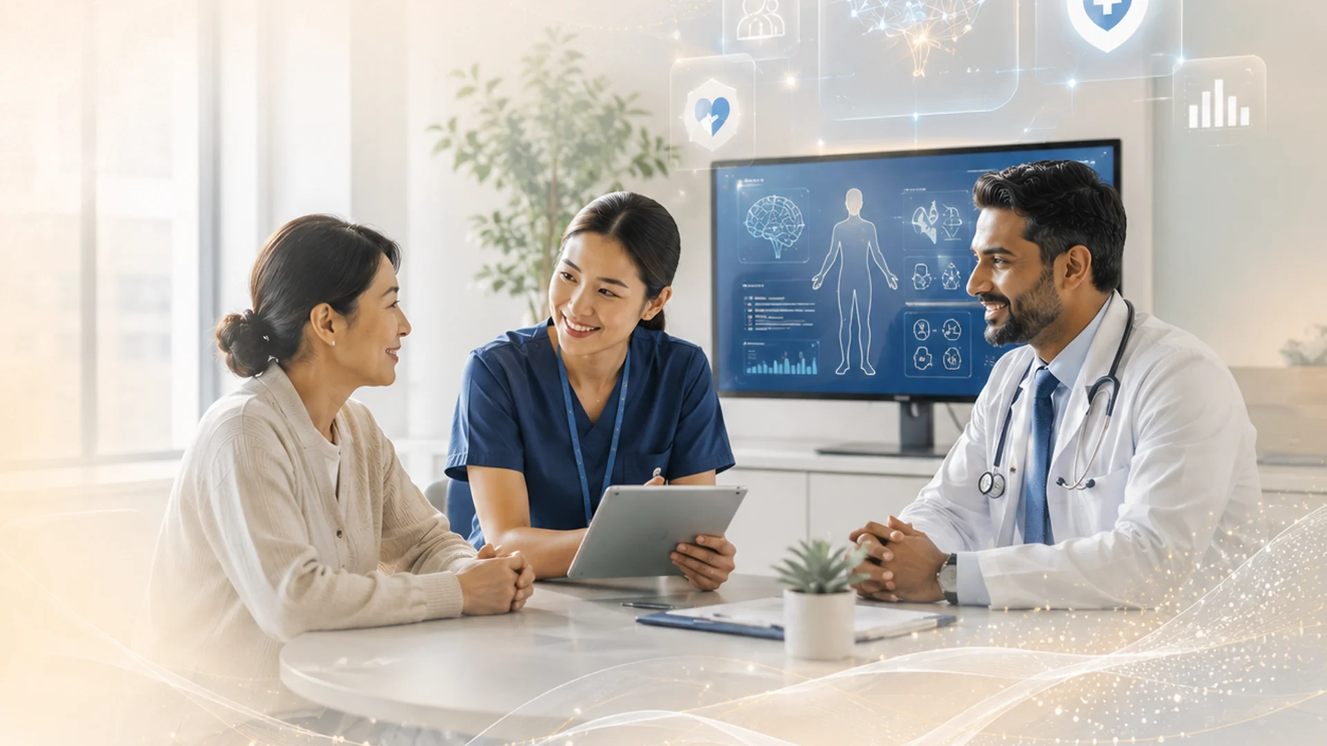 Human-in-the-Loop Clinical AI supporting visual for Healthcare